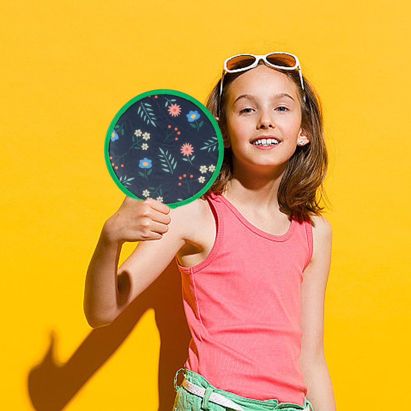 Amazon.com: 4 Styles Floral Round Foldable Hand Fan Japanese